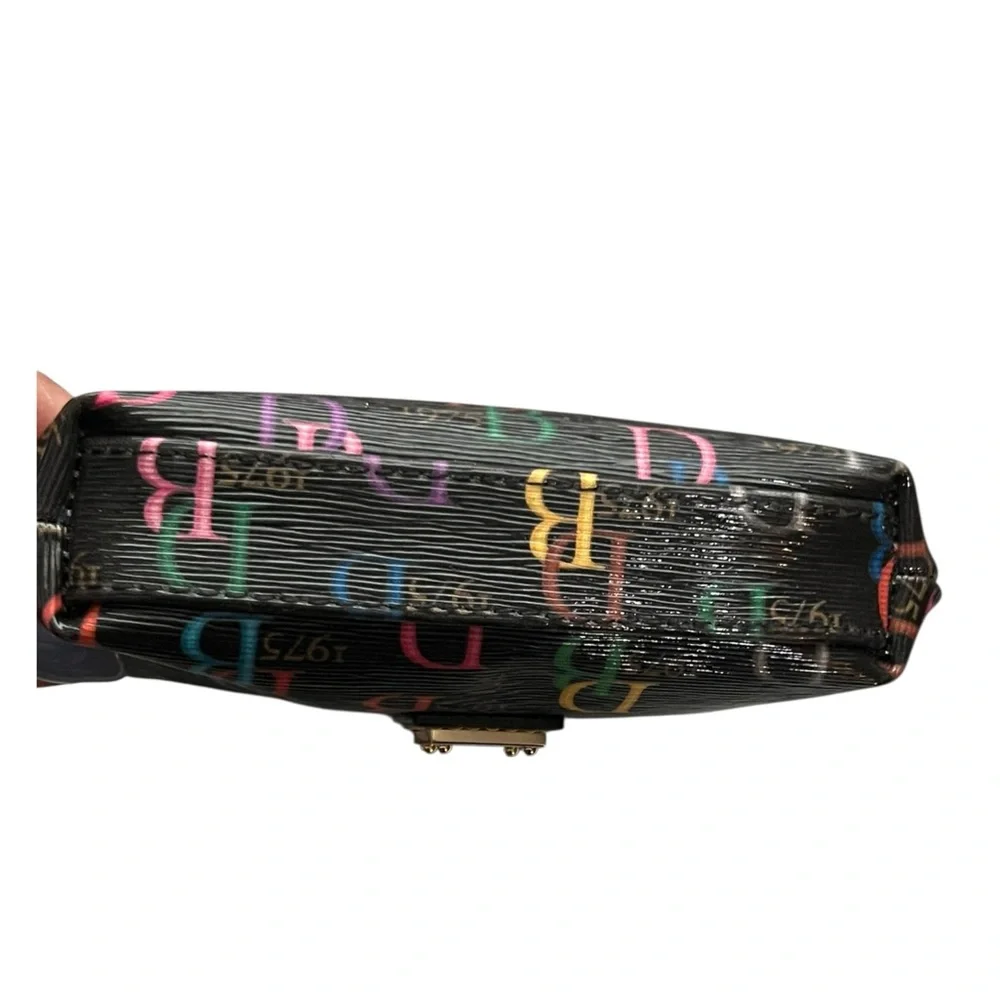 Dooney & Bourke Black with Multicolor Logo Clutch - Picture 5 of 11